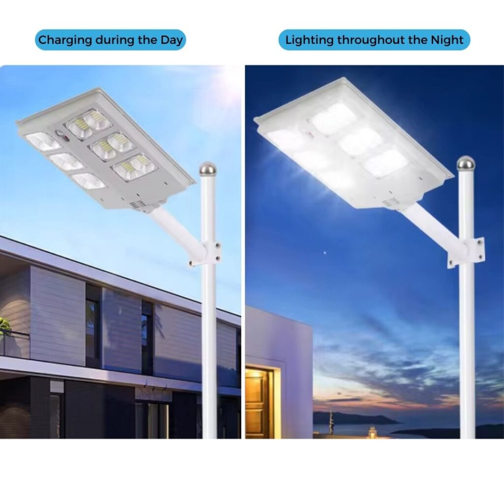 It will automatically light in the evening and turn off in the morning.